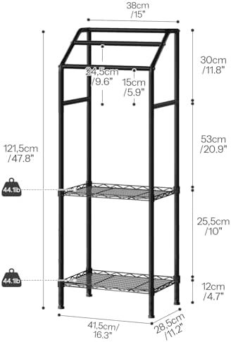 HOOBRO 478 Tall Freestanding Towel Rack with 3 Tiers