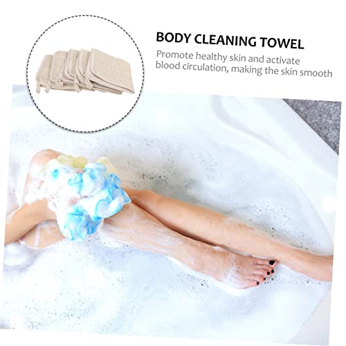 Reusable Exfoliating Linen Square Bath Towel Set