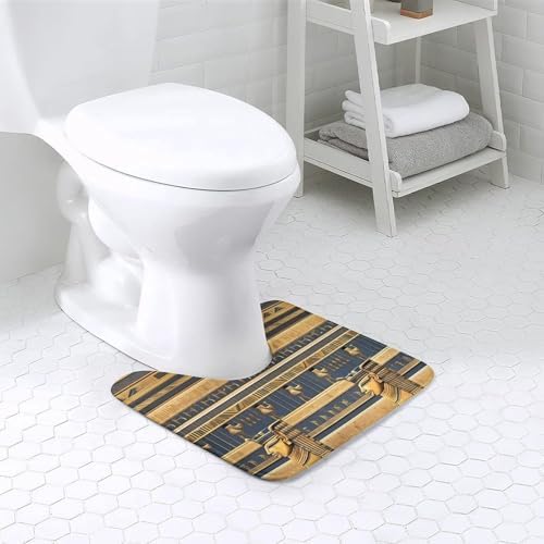 Egyptian Pharaonic Soft Non-Slip Cartoon Toilet Rugs for Home Use