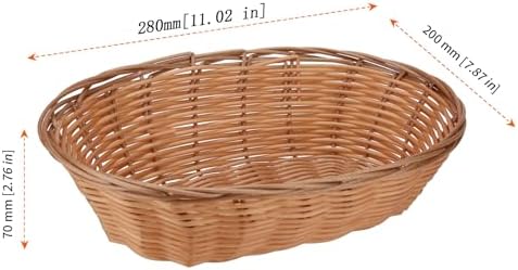 15-Piece Set - Elegant Wicker Bread Baskets for Kitchen Home Storage