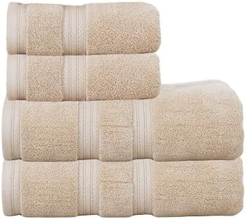 Elegance Essentials 550GSM 100 Cotton Zero Twist Quick Dry Bath Towel Set
