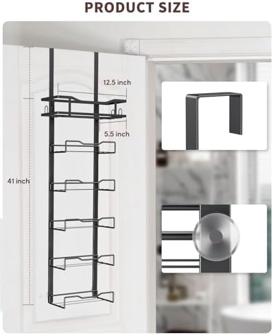 Aetyord No-Drill Bath Towel Rack - Black