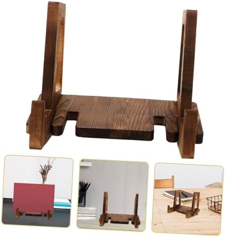 VOSAREA 3Pcs Wooden Cookbook Stand with Reading Display Features