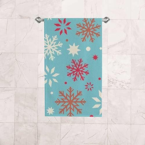 Rashu Ultra Soft Bath Towels Set Snowflakes Design 30x15in