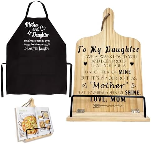 Adjustable Recipe Stand with Apron Holiday Gift for Daughter