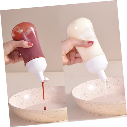 Cabilock 350ml Ketchup Squeeze Bottle - Durable Messy Safe Reliable for Kitchen Use