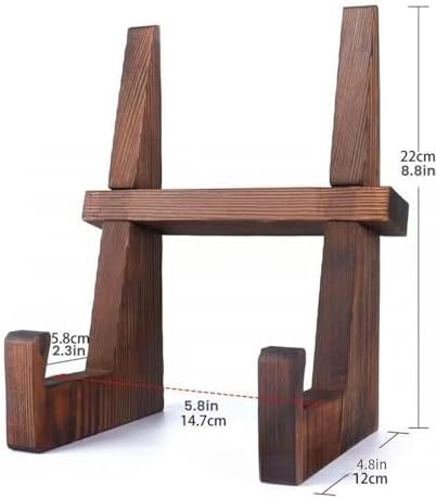 Rustic Wooden Cookbook Holder for Kitchen