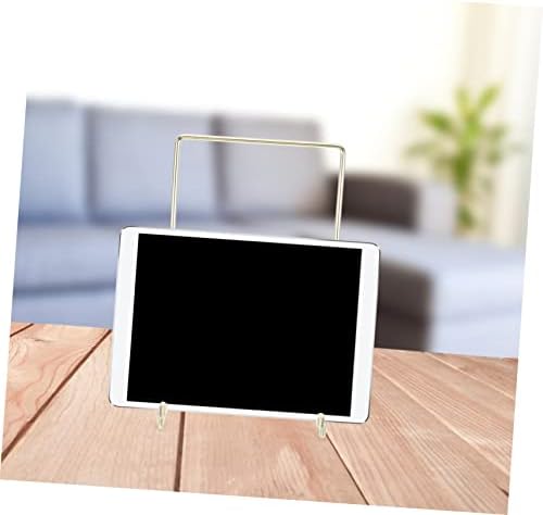 Elegant Gold Metal Plate Stand for Compact Recipe Book Art Display
