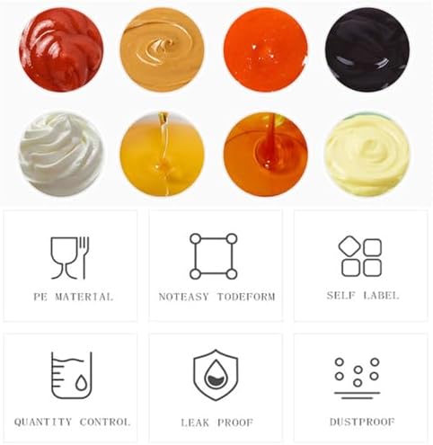 3 Pcs Condiment Squeeze Bottles for Kitchen Dining