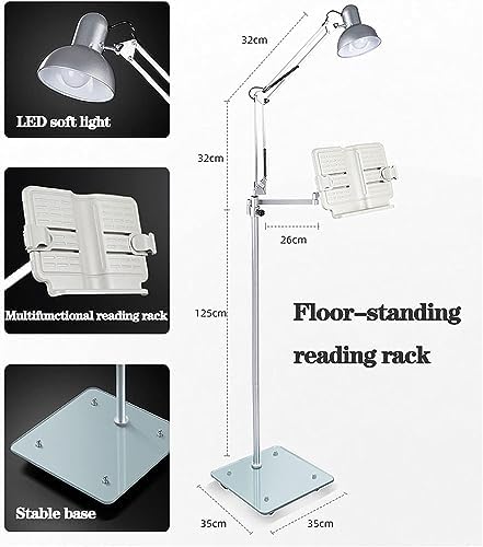 Adjustable Tablet Floor Stand with Wheels for Home Kitchen and Reading