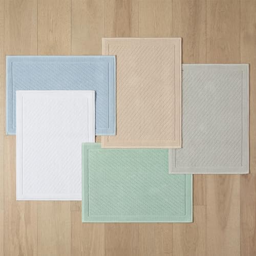 Arkwright 100 Cotton Bath Rug Textured Design Slip-Resistant Beige