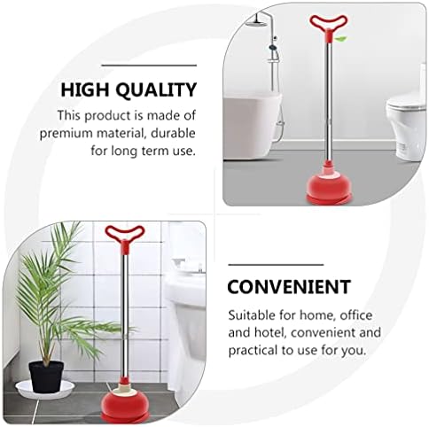 Angoily Heavy Duty Rubber Toilet Plunger with Long Handle