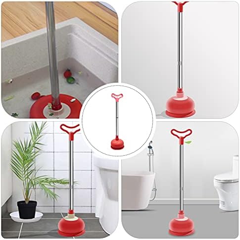 Angoily Heavy Duty Rubber Toilet Plunger with Long Handle