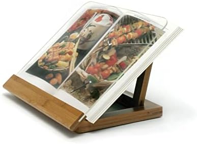 Lipper International 8815 Bamboo Wood and Acrylic Cookbook Holder