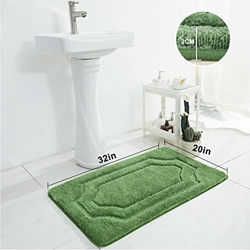 Premium Soft Bath Mat Non-Slip Quick Dry Green
