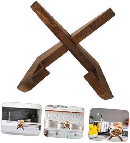 Mikinona Elegant Wooden Recipe Stand for Desk Book Storage