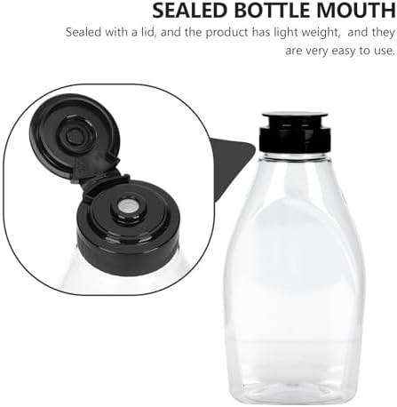 Zerodeko Jar Sugar Pot 4Pcs Sauce Squeeze Bottles