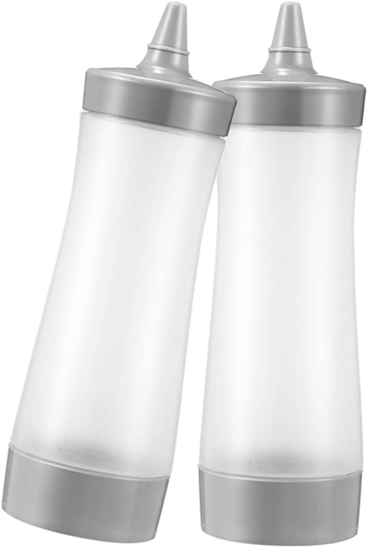 Sleek Set of 2 Condiment Squeeze Bottles