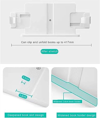UHR Ergonomic Books Stand 0-26cm Height Adjustable Angle 150 360