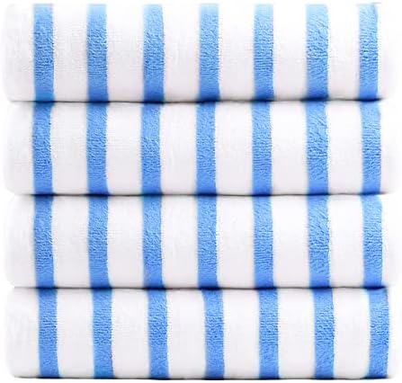 JML Beach Towels Microfiber Bath Towel Set 4 Pack 30x60