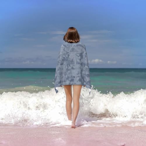 Comfy Durable French Blue Bath Towel
