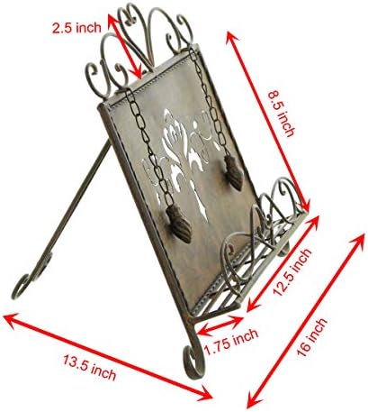 Westcharm Holiday Gift Antique Metal Cookbook Stand