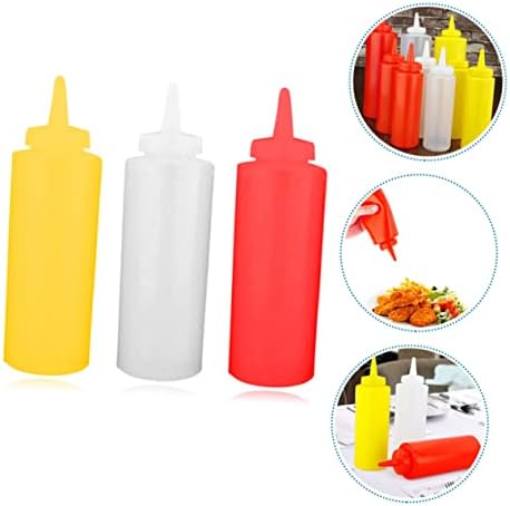 Squeeze Condiment Bottles Set for Ketchup Salad Dressing Mustard