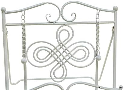 Tripar Swirl Design White Metal Cookbook Stand