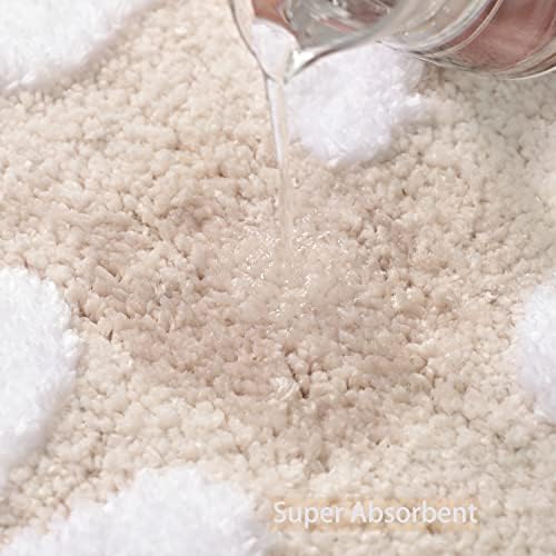 Charming Beige Yellow Daisy Bathroom Rug