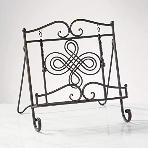 Tripar Swirl Design Metal cookbook stand recipe holder