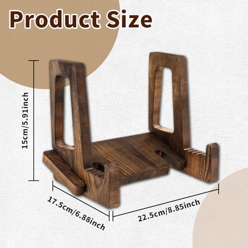 Adjustable Wave Cook Book Stand Natural Wood Finish Amazing Design