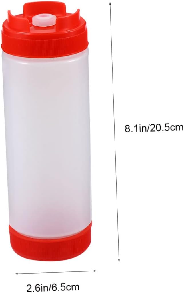 Sealed Squeeze Bottle - 20oz Red Plastic Dispenser for Condiments