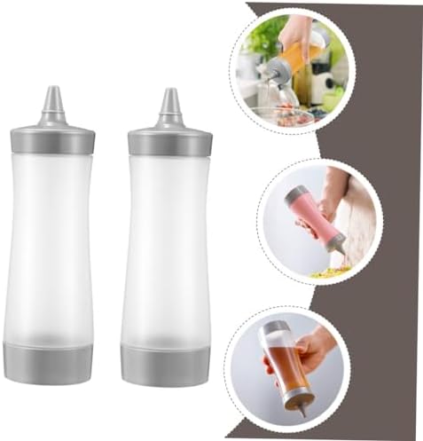 MERRYHAPY 2-Pack Leakproof Salad Dressing Squeeze Bottles