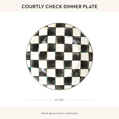 Elegant Enamel Dinner Plate Set of 1