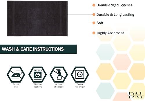 Dewall Maisons 8-Piece Black Cotton Towel Set