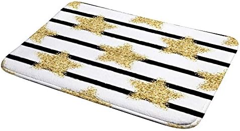 Double-Sided Gold Glitter Bath Mat