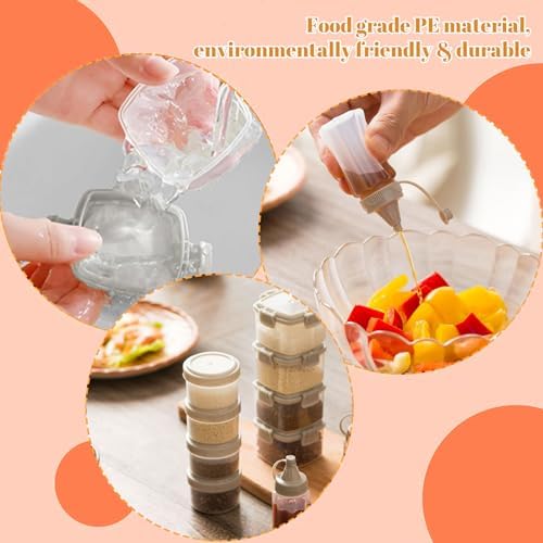 homimor 12Pack Mini Plastic Sauce Squeeze Bottles