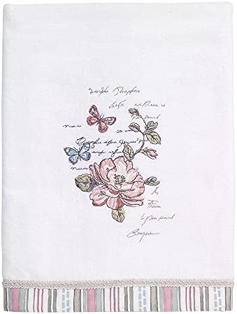 Avanti Linens - Soft and Luxurious 100 Cotton Bath Towel Butterfly Garden Collection