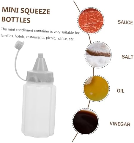 Zerodeko Reusable Squeeze Bottles Set of 4 Durable Sauces Dressings Oils