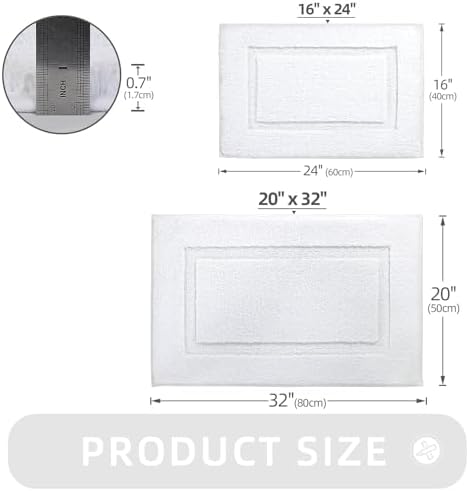 ZOESIOER 2-Piece Bathroom Rug Set