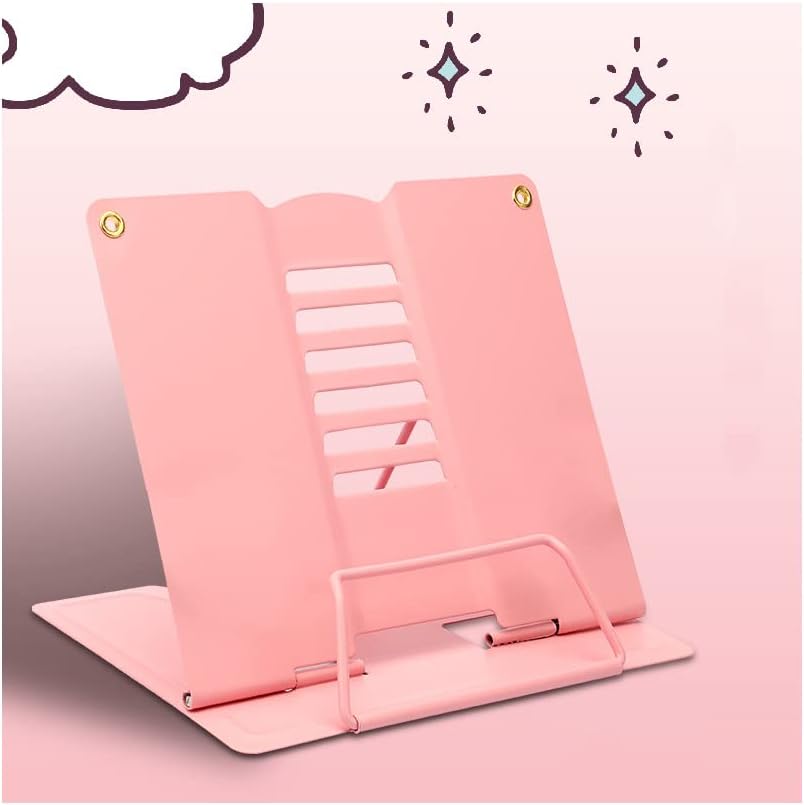 Durable Adjustable Metal Book Stand for Home use Portable Space-Saving