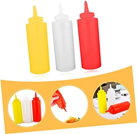 Squeeze Condiment Bottles Set for Ketchup Salad Dressing Mustard