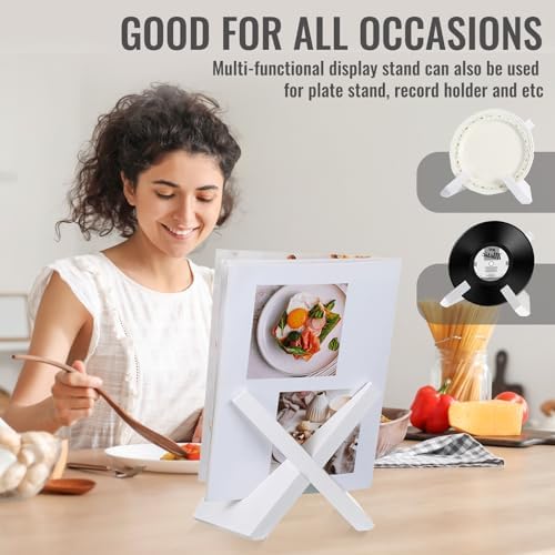 Sunnychicc Bamboo Cookbook Stand with Tablet Holder 1
