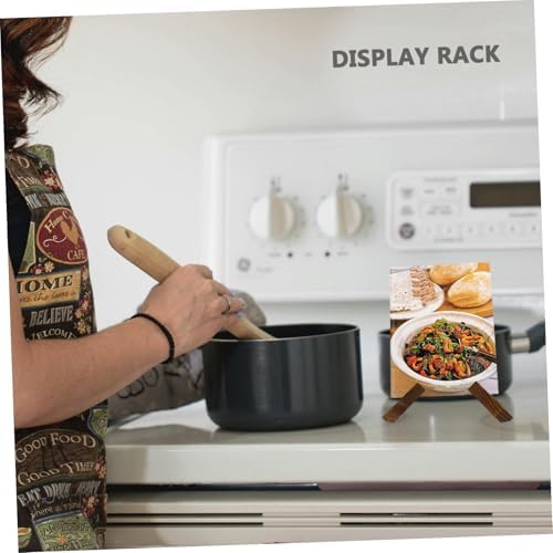 Sturdy Kitchen Book Holder Desk Wooden Recipe Stand