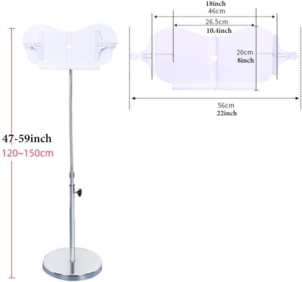 UHRLGHSAdjustable Durable Floor Stand for Books Cookbooks