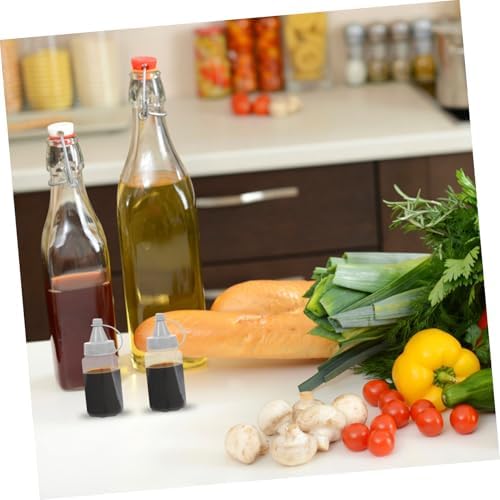 SHOWERORO 4pcs Reusable Condiment Squeeze Bottles