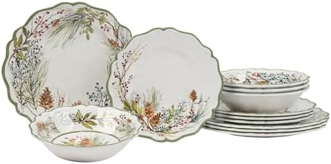 Certified International Winter Forest Dinnerware Set 12 Pc