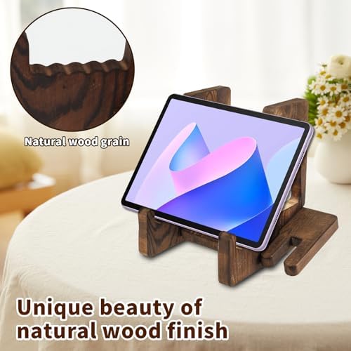 Adjustable Wave Cook Book Stand Natural Wood Finish Amazing Design