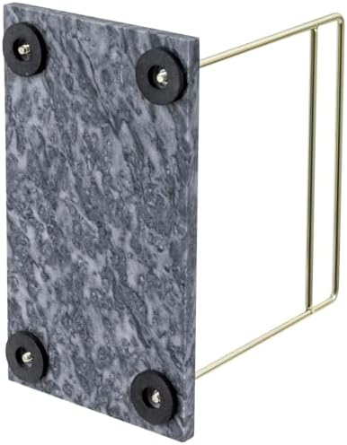 MyGift Modern Black Marble cookbook stand