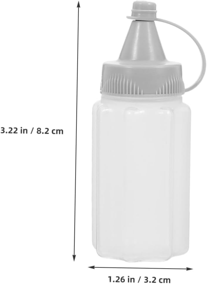 Zerodeko 8PCS Reusable Condiment Squeeze Bottles 30ml Set of 8